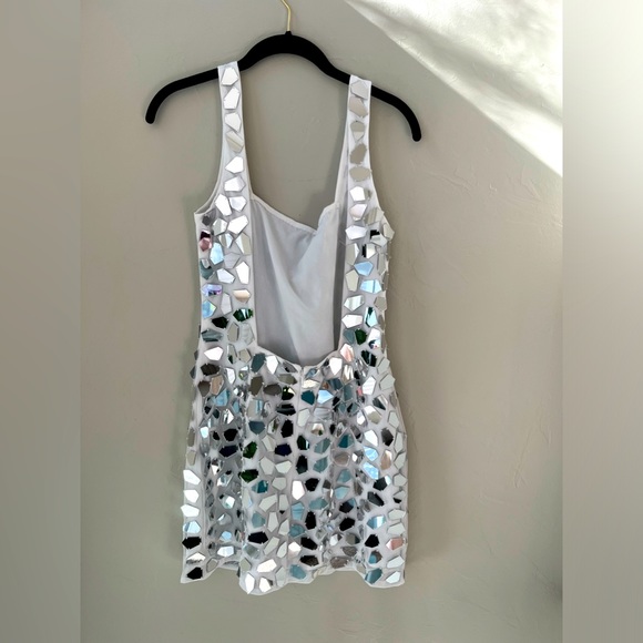 ✨NASTY GAL MIRROR SEQUIN SQUARE NECK MINI DRESS 4 - Picture 6 of 6